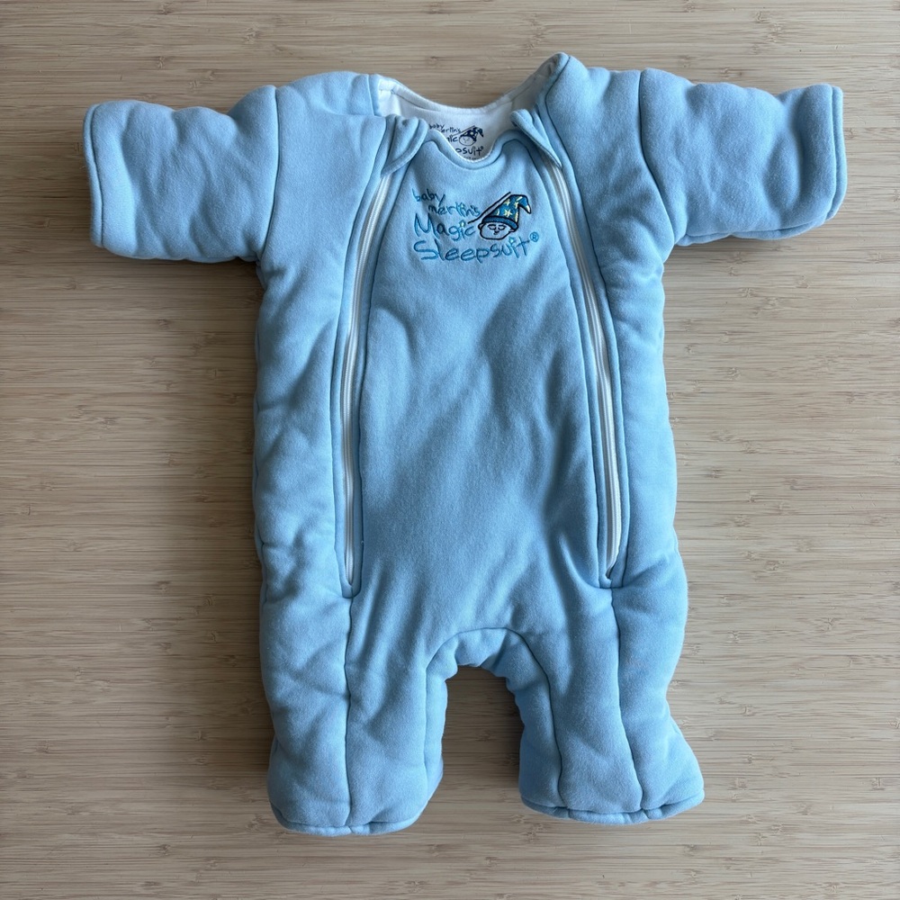 blue baby Merlin’s magic sleepsuit
